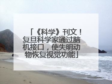《科学》刊文！复旦科学家通过脑机接口，使失明动物恢复视觉功能