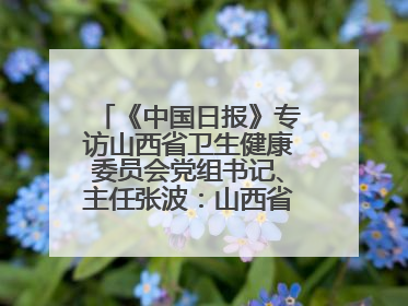 《中国日报》专访山西省卫生健康委员会党组书记、主任张波：山西省加强援外医疗工作 构建中非卫生健康共同体