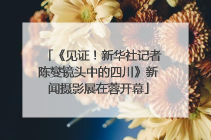 《见证！新华社记者陈燮镜头中的四川》新闻摄影展在蓉开幕