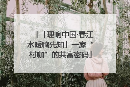 「理响中国·春江水暖鸭先知」一家“村咖”的共富密码