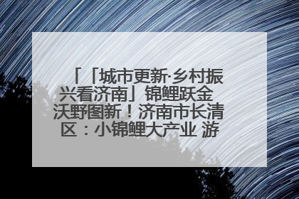 「城市更新·乡村振兴看济南」锦鲤跃金 沃野图新！济南市长清区：小锦鲤大产业 游出农旅新风景