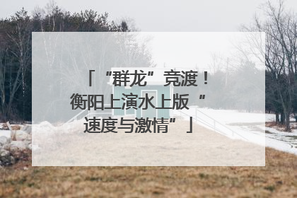 “群龙”竞渡！衡阳上演水上版“速度与激情”