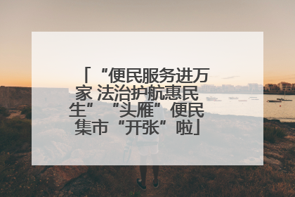 “便民服务进万家 法治护航惠民生”“头雁”便民集市“开张”啦