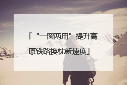 “一窗两用”提升高原铁路换枕新速度