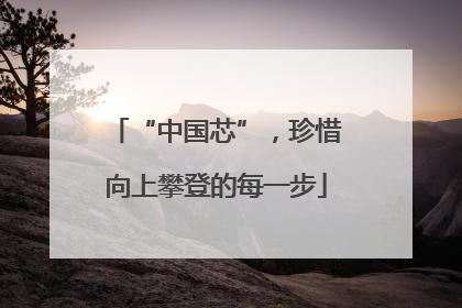 “中国芯”，珍惜向上攀登的每一步