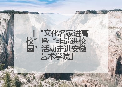 “文化名家进高校”暨“非遗进校园”活动走进安徽艺术学院