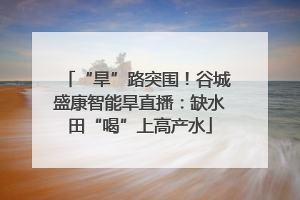“旱”路突围！谷城盛康智能旱直播：缺水田“喝”上高产水