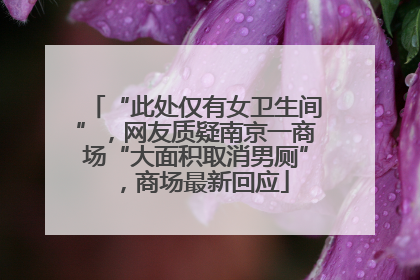 “此处仅有女卫生间”，网友质疑南京一商场“大面积取消男厕”，商场最新回应