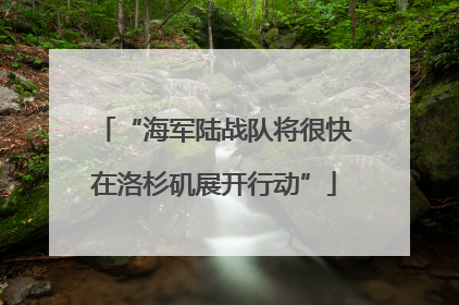 “海军陆战队将很快在洛杉矶展开行动”