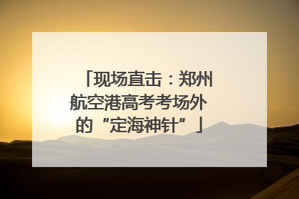 现场直击：郑州航空港高考考场外的“定海神针”