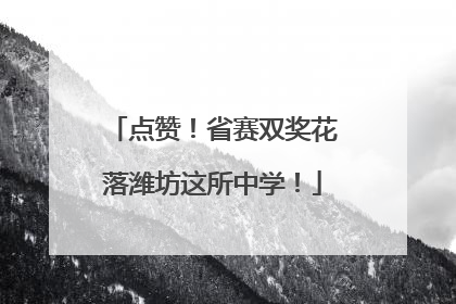 点赞！省赛双奖花落潍坊这所中学！