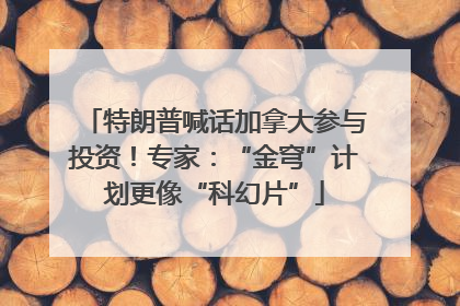 特朗普喊话加拿大参与投资！专家：“金穹”计划更像“科幻片”