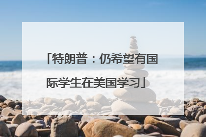 特朗普：仍希望有国际学生在美国学习