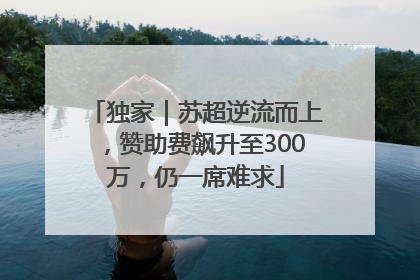 独家｜苏超逆流而上，赞助费飙升至300万，仍一席难求