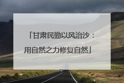 甘肃民勤以风治沙：用自然之力修复自然