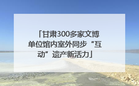 甘肃300多家文博单位馆内室外同步“互动”遗产新活力