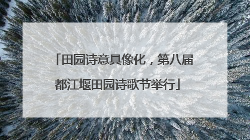 田园诗意具像化，第八届都江堰田园诗歌节举行