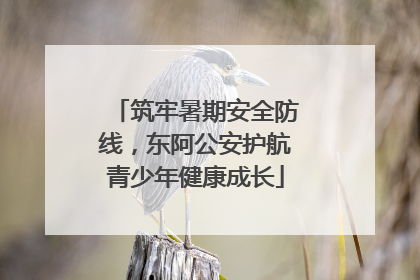 筑牢暑期安全防线，东阿公安护航青少年健康成长