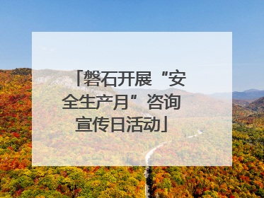 磐石开展“安全生产月”咨询宣传日活动