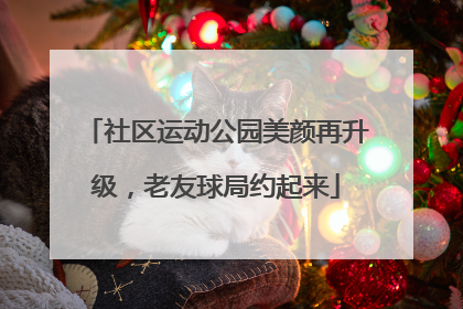 社区运动公园美颜再升级，老友球局约起来