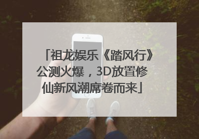 祖龙娱乐《踏风行》公测火爆，3D放置修仙新风潮席卷而来