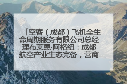 空客（成都）飞机全生命周期服务有限公司总经理布莱恩·阿格纽：成都航空产业生态完备，营商环境优势显著