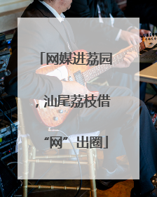 网媒进荔园，汕尾荔枝借“网”出圈