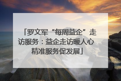 罗文军“每周益企”走访服务：益企走访暖人心 精准服务促发展