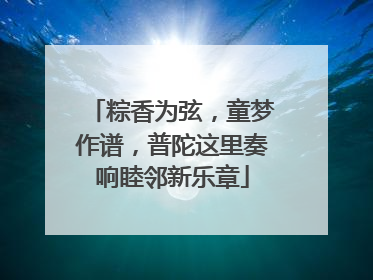 粽香为弦，童梦作谱，普陀这里奏响睦邻新乐章