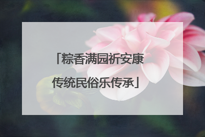 粽香满园祈安康 传统民俗乐传承