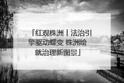 红观株洲丨法治引擎驱动蝶变 株洲绘就治理新图景