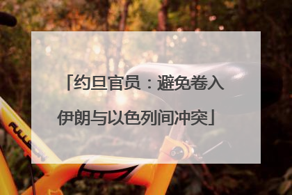 约旦官员：避免卷入伊朗与以色列间冲突