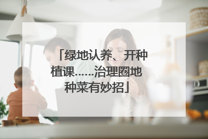 绿地认养、开种植课……治理圈地种菜有妙招