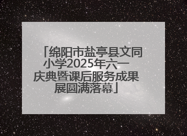 绵阳市盐亭县文同小学2025年六一庆典暨课后服务成果展圆满落幕