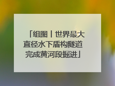 组图丨世界最大直径水下盾构隧道完成黄河段掘进