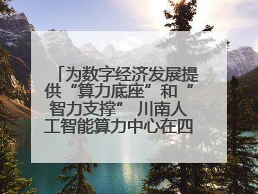 为数字经济发展提供“算力底座”和“智力支撑” 川南人工智能算力中心在四川泸州启动