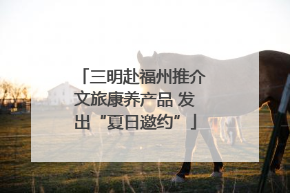 三明赴福州推介文旅康养产品 发出“夏日邀约”