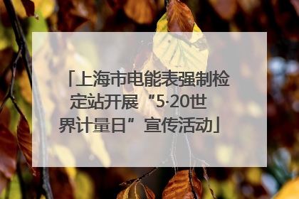 上海市电能表强制检定站开展“5·20世界计量日”宣传活动