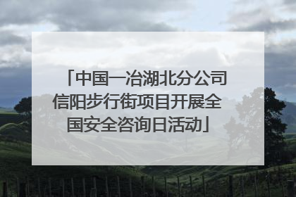 中国一冶湖北分公司信阳步行街项目开展全国安全咨询日活动