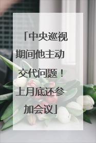中央巡视期间他主动交代问题！上月底还参加会议