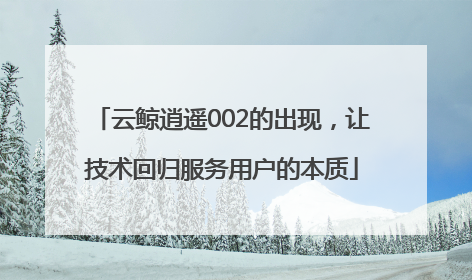 云鲸逍遥002的出现，让技术回归服务用户的本质