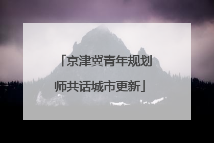 京津冀青年规划师共话城市更新