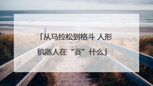 从马拉松到格斗 人形机器人在“赛”什么