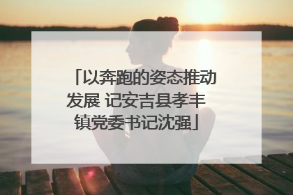 以奔跑的姿态推动发展 记安吉县孝丰镇党委书记沈强