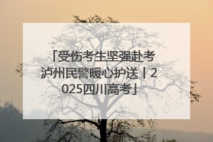 受伤考生坚强赴考 泸州民警暖心护送丨2025四川高考