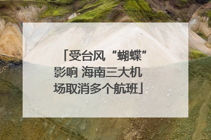 受台风“蝴蝶”影响 海南三大机场取消多个航班