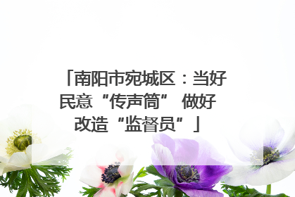 南阳市宛城区：当好民意“传声筒” 做好改造“监督员”