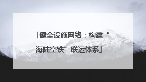 健全设施网络：构建“海陆空铁”联运体系