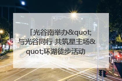 光谷南举办"与光谷同行 共筑星主场"环湖徒步活动 吸引500余名市民参与