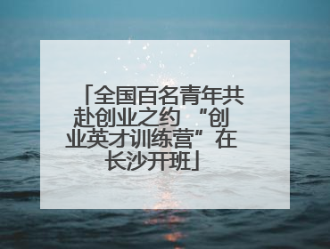 全国百名青年共赴创业之约 “创业英才训练营”在长沙开班